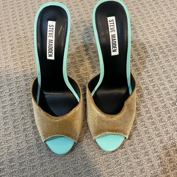 Steve Madden Shoes - Steve Madden Brown and Blue Mules
